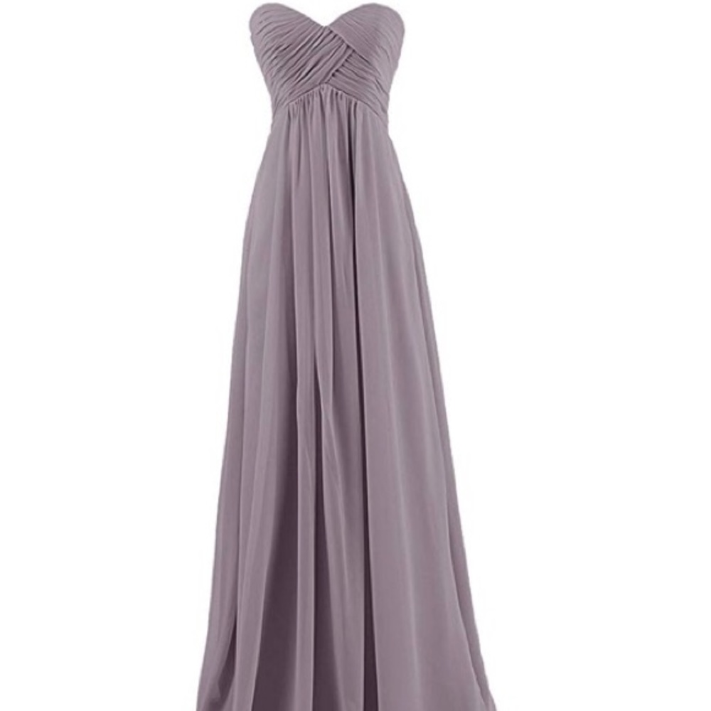 STRAPLESS CHIFFON DRESS